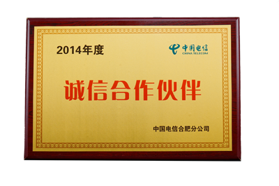 润迅荣获中国电信—诚信合作伙伴（2014年度）